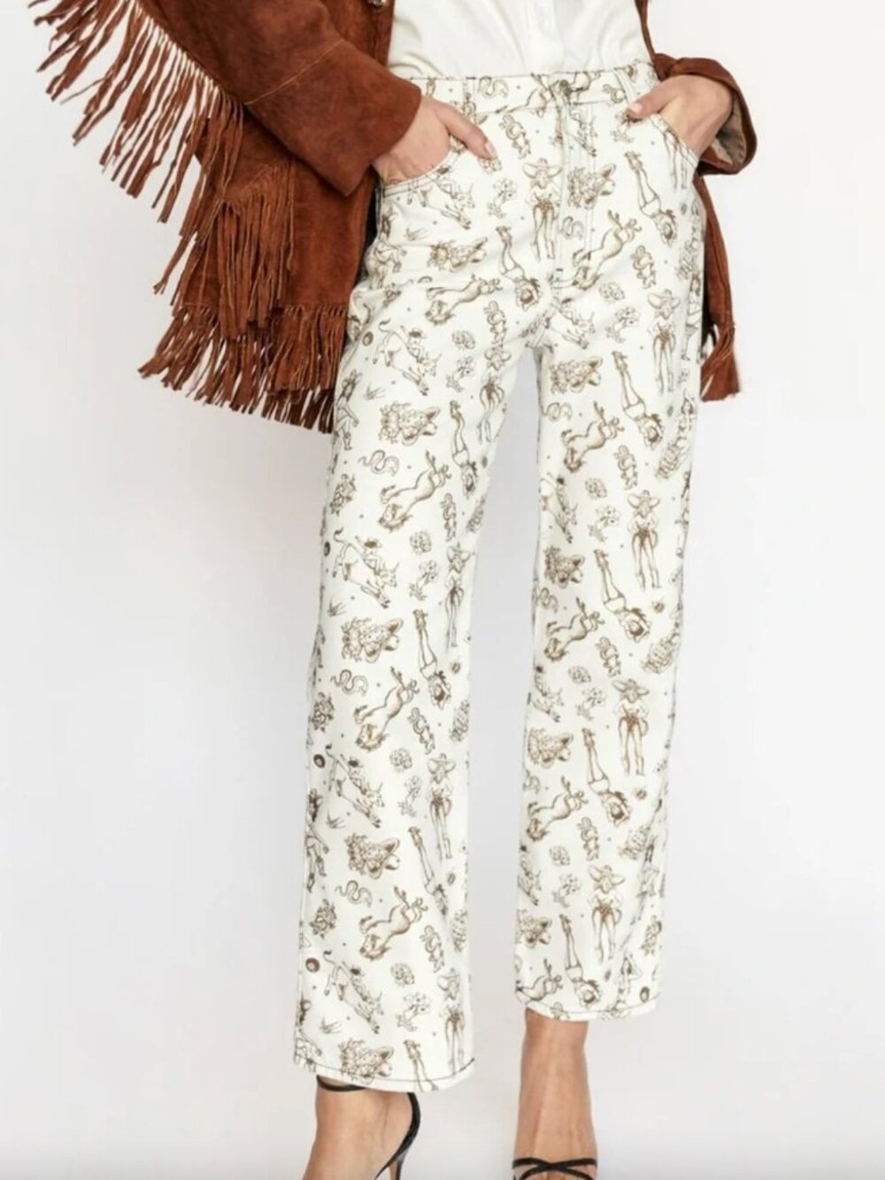 REFORMATION - NWOT Cowboy High Rise Straight Jeans - Viva Las Vegas